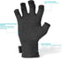DISUPPO Arthritis Compression Gloves, Fingerless Hand Gloves for Pain Relief from Rheumatoid, Carpal Tunnel (L, Black)
