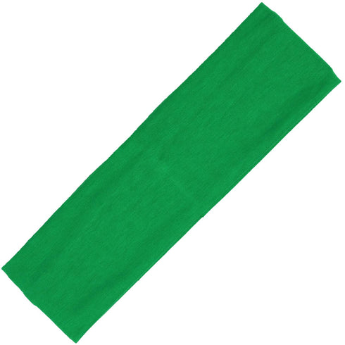 Kenz Laurenz Pack of 12 Soft and Stretchy Elastic Cotton Headbands, Green