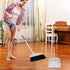 KALLORY Broom and Dustpan Set, Dust Pan and Broom Combo for Floor Cleaning, Long Handle for Indoor Outdoor Use