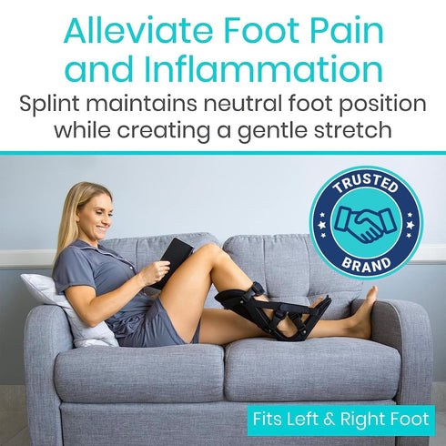 Plantar Fasciitis Night Splint by Vive, Best Medical Brace for Foot Pain, X-Large