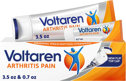 Voltaren Arthritis Pain Gel for Powerful Topical Relief - NEW Easy Open Cap, 100 g Tube and 20 g Travel Size