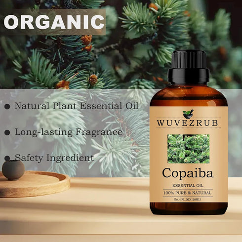 Copaiba Essential Oils Organic, 120ML Pure and Natural Copaiba Essential Oil for Aromatherapy Diffuser - Copaiba /4 Fl Oz
