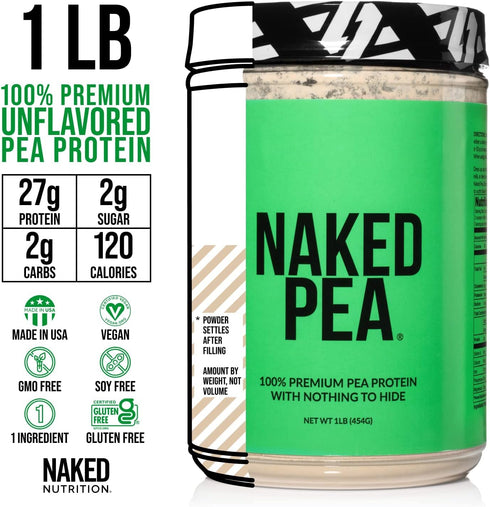 NAKED Nutrition Pea Protein Isolate - Plant Based, Vegan Protein, 15 Servings