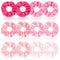 Satin Scrunchies Set of 12 - Elastic Silk Bubble Hair Accessories for Girls, Pink Gifts