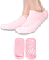 Moisturizing Socks for Dry Cracked Feet - Hydrating Gel Spa Sock, Overnight Foot Moisturizer (1 Pair, Pink)