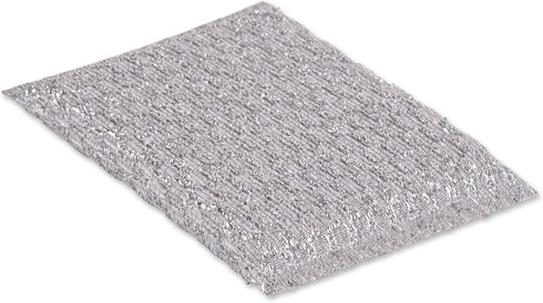 RSVP International Gentle Scrubbing Sponge for Non-Stick Cookware, Porcelain & Glass, Dishwasher Safe, 5x3.5, Silver