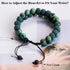 Bivei Aromatherapy Essential Oil Diffuser Bracelet - Lava Stone Bead Gemstone Anxiety Diffuser Bangle Cuff
