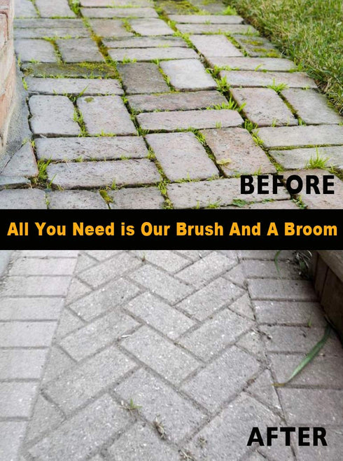 Moss Removal Deck Crevice Cleaning Tool, 2 Paver Brushes for Weeding, Wire Brush with Weed Hook, Patio Weed Remover