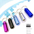 5 Pack Aluminum Keychain Medication Pill Box, Waterproof Mini Travel Pill Boxes for Medicine Vitamin Holder