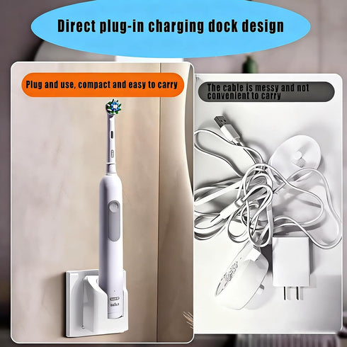 YEPLING iO3 iO4 iO5 iO6 3757White Wall Charger for Oral B Electric Toothbrush, Compatible with Oral B PRO/DB Series