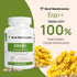 Real Mushrooms L-Ergothioneine, Golden Oyster Mushroom Extract (60ct) Longevity, Immune Support & Brain Supplement Mushroom Blend with Beta Glucan - Organic, Vegan Mushroom Supplements