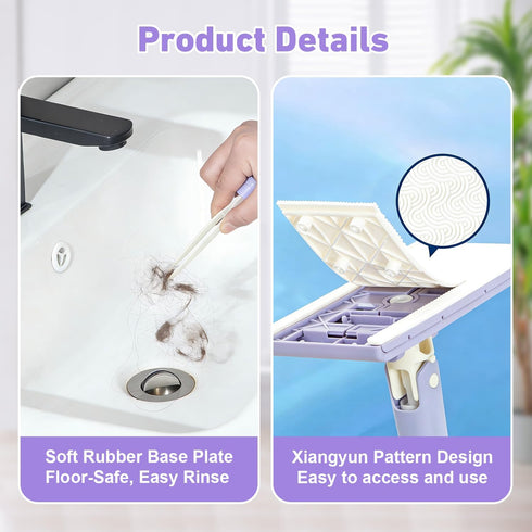 JOVZEOLA Snap Grip Mini Mop(Purple)