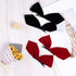 Whaline 4 Pairs Velvet Hair Bows and Barrettes in Mix Colors, 8 Non-Slip Bowknot Clips for Girls & Women