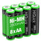 HiQuick 2800mAh AA Rechargeable Batteries (8 Pack) - High Capacity Performance, Per-Charged 1.2V