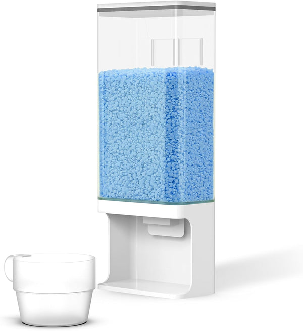 Laundry Detergent Dispenser, 52.5 OZ Wall-Mounted Scent Booster Beads Holder for Laundry Room Storage