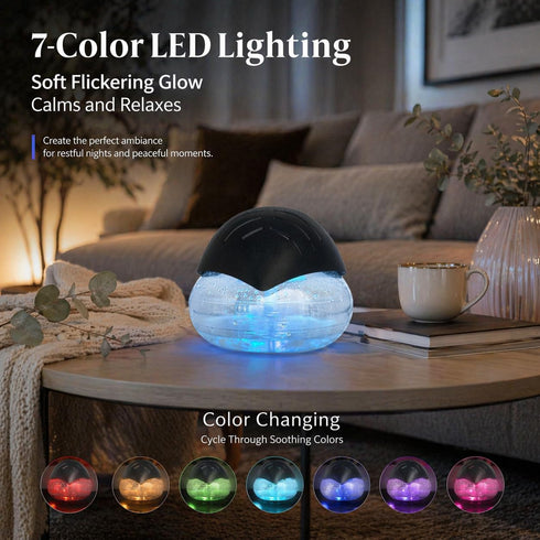 LWW Air FreshenerBlack - for Home, Bedroom, Office and Warehouse - Essential Oil Aroma Diffuser with LED Color Night