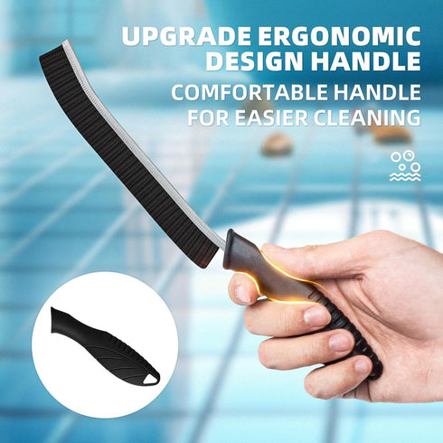 2 Pack Cleaning Brush, Pool Brush and Grout Brush, Hard Bristle for Deep Cleaning Swimming, Walls, and Bathroom