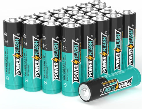 AAA Batteries, 24 Pack, Long Lasting Triple A, 1.5V, 10-Year Shelf Life, Leak Proof, Natural Discharge