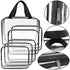 APREUTY Clear Makeup Bags, TSA Approved 6 Pcs Cosmetic Makeup Bags Set, Clear PVC with Zipper Handle for Travel