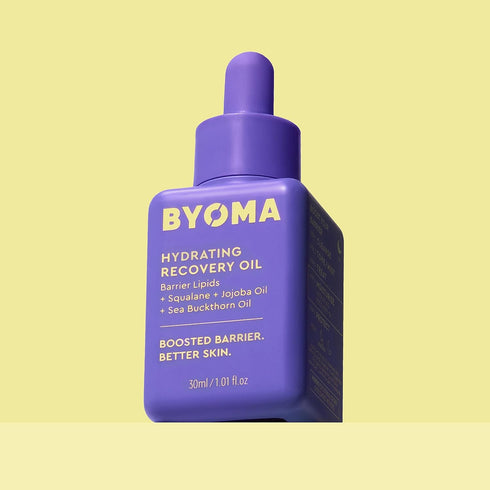 BYOMA Hydrating Recovery Oil - 1.01 fl. oz Luxury Face Oil with Squalane, Jojoba Oil & Seabuckthorn Oil for Instant