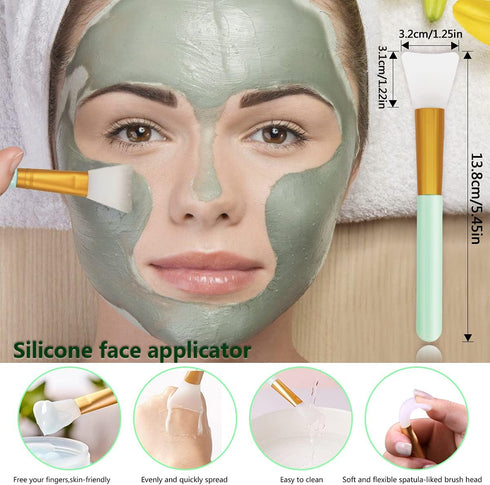 5PCS Silicone Face Scrubber Set, Lip Scrub Brush and Cleansing Brush for Men Women, Exfoliating Face Tool