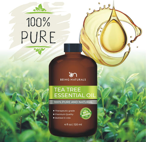 Tea Tree Essential Oil - 4 FL OZ - 100% Pure & Natural Premium Oil with Glass Dropper (Tea Tree)