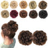 MORICA 2PCS Messy Bun Hair Piece, Curly Wavy Synthetic Chignon Scrunchies for Thin Hair, Women