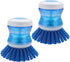 Dish Brush with Soap Dispenser for Kitchen Sink Scrubbing, 2pcs Blue