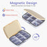 Hostda 9-Compartment Magnetic Pill Organizer - Daily Pill Case with Adjustable Compartments, Waterproof Silicone Seal