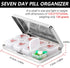 YILUTONGFA 7-Day 8 Portable Metal Pill Case, Featuring CompartmentsPerfect for Travel. BPA-Free. (L-Silver, Large)