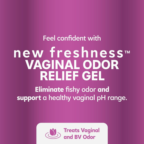 New Freshness 7 Vaginal Odor Relief Gel for Odor Associated with Bacterial Vaginosis, Prefilled Vaginal Suppositories