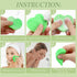 Sieral 120 Pcs Compressed Facial Sponges with Container, Disposable Sponge Pads for Cleansing, Makeup Removal, Green,