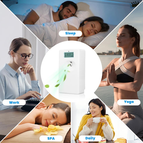 Automatic Pet Air Freshener Spray Dispenser, 17.7oz Essential Oil Diffuser, Wall Mount Free Standing Aroma Sprayer