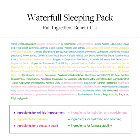 d'Alba Italian White Truffle Waterfull Vegan Sleeping Pack - Overnight Face Mask for Sensitive Skin