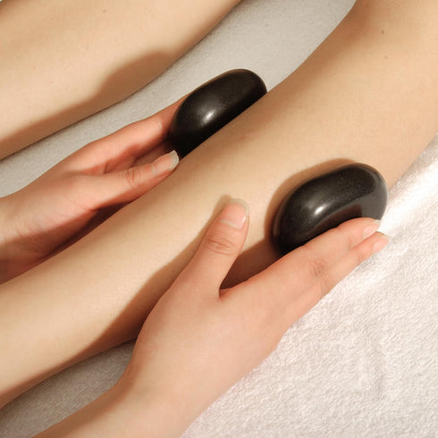 Set 3 2.2x 1.1 -8 Master Massage Black Lava Hot Stone Massage - Large Oval Stones x - Natural Basalt Massage Stones