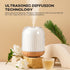 Iribonheur 120ml Essential Oil Diffuser with Night Lamp | USB Portable Aroma Diffuser with Wood-Grain Base & Glass-Look