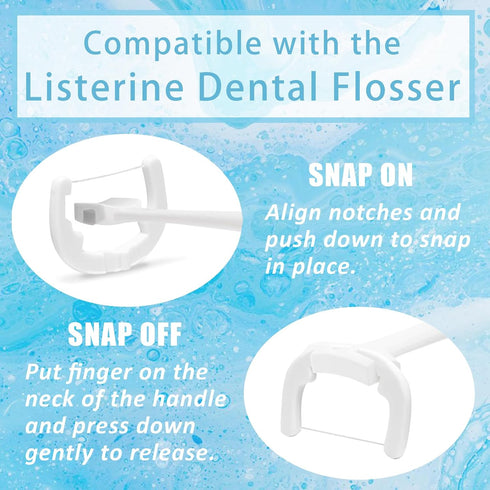 Ultraclean Access Flosser Refill Heads, Snap-On Dental Flosser Refill Heads for Proper Oral Care & Hygiene, 110PCS