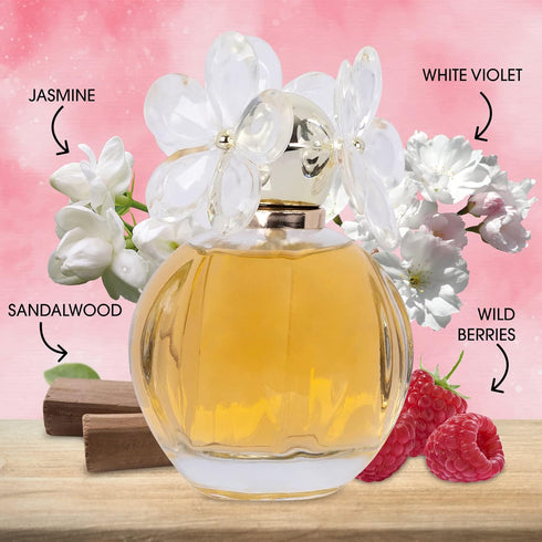 NovoGlow DAICY POUR FEMME Eau de Parfum Spray for Women, 3.4 Fl Oz, Casual Daily Cologne Set