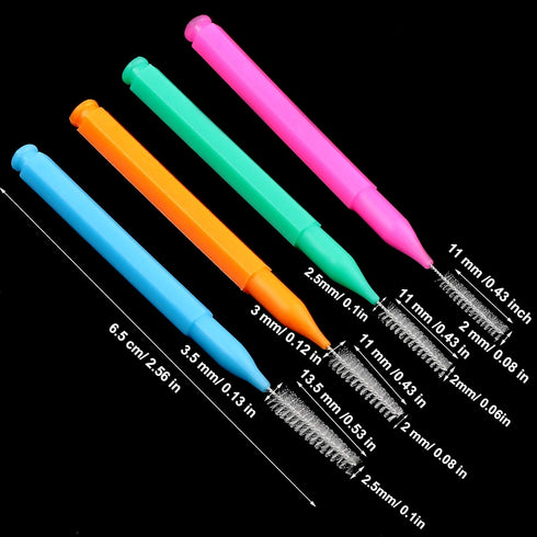 Patelai 100 Pieces Braces Brush for Cleaner Interdental Brush Toothpick Dental Hygiene Flosser Tooth Cleaning Tool