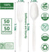 100% Compostable Forks and Spoons Biodegradable Forks and Spoons Heavy Duty No Plastic Forks and Spoons Eco-friendly Disposable Forks and Spoons for Lounge,Party,BBQ,Banquet,Wedding,Picnic. by MISISIPI
