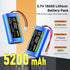 Palowextra 2 Pack 3.7V ICR18650 5200mAh 1S2P XH2.54/2P Lithium ion Rechargeable Battery with JST Plug Connector for DIY