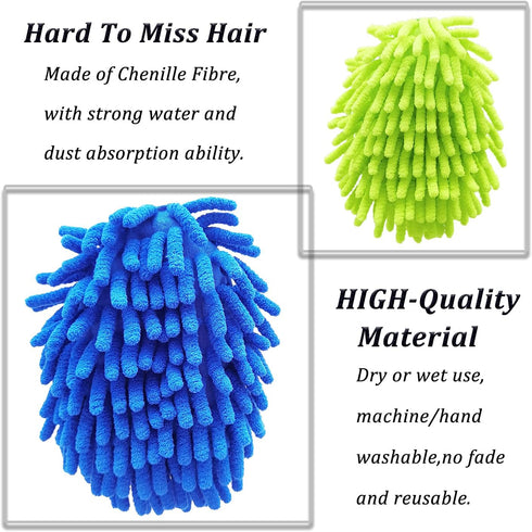 Microfiber Feather Duster 13 Inch with 4 Washable Duster Cloths for Cleaning Windows and Furniture