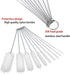 Set of 10 Long Straw Brush, 8-inch Nylon Pipe Tube Cleaner with 10 Different Diameters for Sippy Cup, Water Bottle