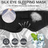 LC-dolida Sleep Headphones, Silk Sleep Mask Bluetooth Wireless Music Eye Mask, Sleeping Headphones for Side Sleepers Sleep Mask with Bluetooth Headphones Ultra-Thin Stereo Speaker Perfect for Sleeping