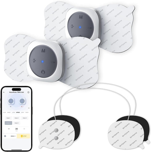 Comfytemp Wireless TENS Unit Machine for Pain Relief, Rechargeable TENS Device with 30 Modes, 4 Pads for Sciatica, Back