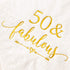 Crisky 50 and Fabulous Cocktail Napkins, Gold, 50Pcs for Women 50th Birthday Decorations, 3-Ply