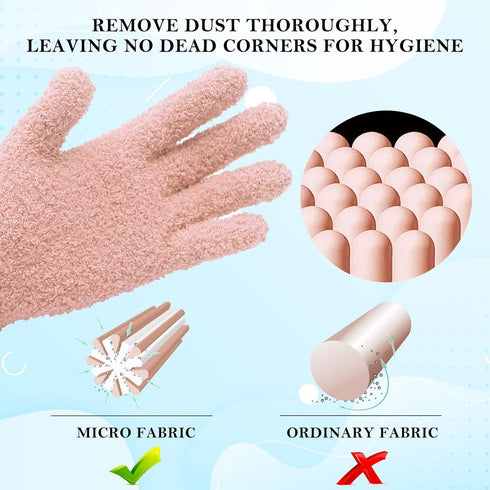 Microfiber Gloves for Plant Dusting, Reusable Leaf Cleaning Glove for Houseplants by Evridwear