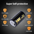 HW USB-C Rechargeable 1.5V Lithium D Batteries, 2-Pack 5000mAh/7500mWh, Fast Charging, Long Lasting