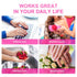 Super Holographic Blue Purple Coffin Nails - Mirror Chrome Square Ladies Fake Nails Quality Tips for Fingers