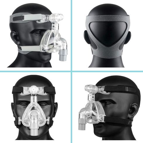 Upgraded CPAP Mask Straps Full Face Headgear Replacement for Resmed Mirage Series & Philips Respironics - (2-Pack //